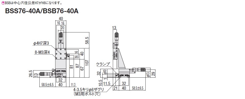 BSS76-40C | 駿河精機株式会社